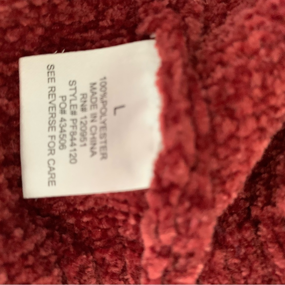 Rust Sweater. Size Large. X Design In Back - image 4